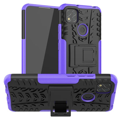 เคสกันกระแทกเนื้อยาง TPU + PC พร้อมตัวยึด, For Xiaomi Redmi 9C