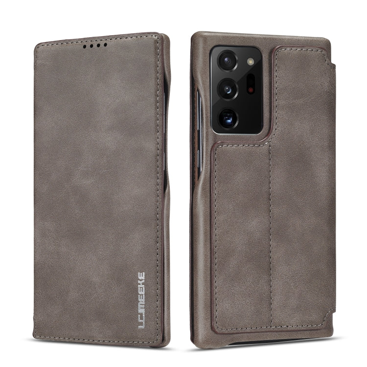 LC.IMEEKE Hon Ancient Series ซองหนังพลิกแนวนอนพร้อมตัวยึดและช่องเสียบการ์ด, For Samsung Galaxy Note20 Ultra, For Samsung Galaxy A11 EU Version