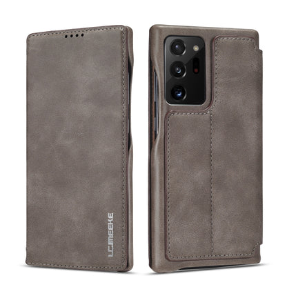 LC.IMEEKE Hon Ancient Series ซองหนังพลิกแนวนอนพร้อมตัวยึดและช่องเสียบการ์ด, For Samsung Galaxy Note20 Ultra, For Samsung Galaxy A11 EU Version