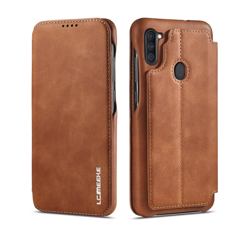 LC.IMEEKE Hon Ancient Series ซองหนังพลิกแนวนอนพร้อมตัวยึดและช่องเสียบการ์ด, For Samsung Galaxy Note20 Ultra, For Samsung Galaxy A11 EU Version