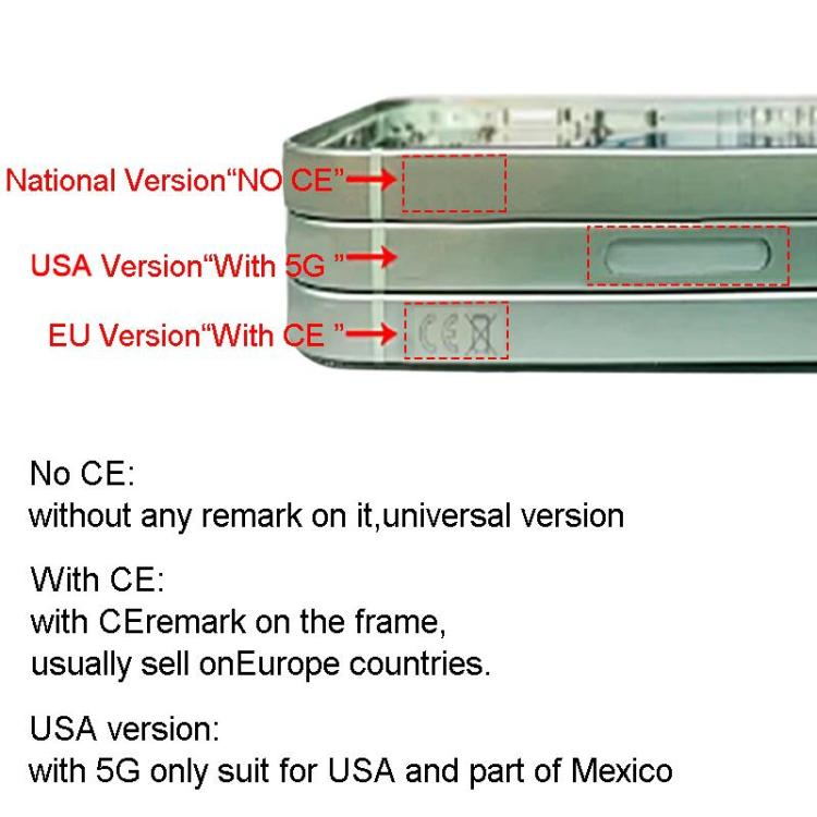 ชุดฝาหลังแบตเตอรี่สำหรับ iPhone 14 Pro, US Version, China Version, CE EU Version