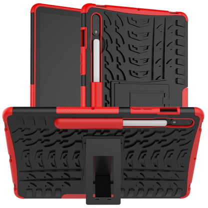 เคสกันกระแทกเนื้อยาง TPU + PC พร้อมตัวยึด, For Samsung Galaxy Tab S8 / Galaxy Tab S7 T870 / T875