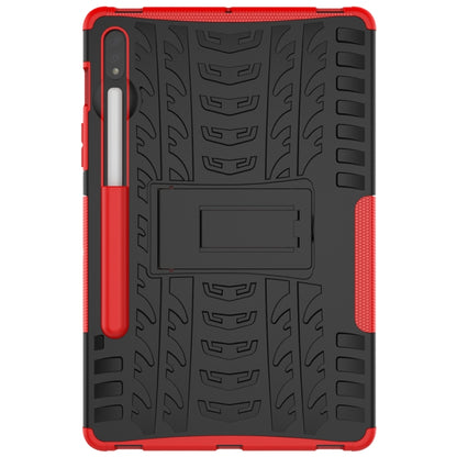 เคสกันกระแทกเนื้อยาง TPU + PC พร้อมตัวยึด, For Samsung Galaxy Tab S8 / Galaxy Tab S7 T870 / T875
