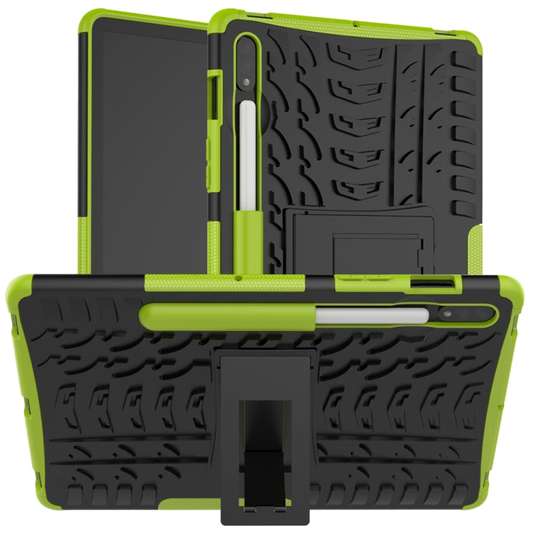 เคสกันกระแทกเนื้อยาง TPU + PC พร้อมตัวยึด, For Samsung Galaxy Tab S8 / Galaxy Tab S7 T870 / T875