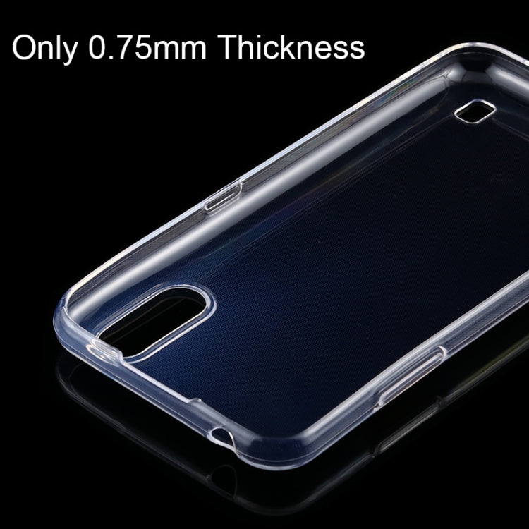 0.75 มม. บางเฉียบโปร่งใส TPU เคสป้องกัน, For Samsung Galaxy M01, For OPPO Realme C15, For Sony Xperia 5