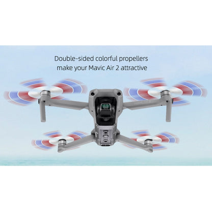 2 คู่ Sunnylife 7238F-3C สำหรับ DJI Mavic Air 2 สองด้านสองสีเสียงรบกวนต่ำใบพัดปล่อยอย่างรวดเร็ว