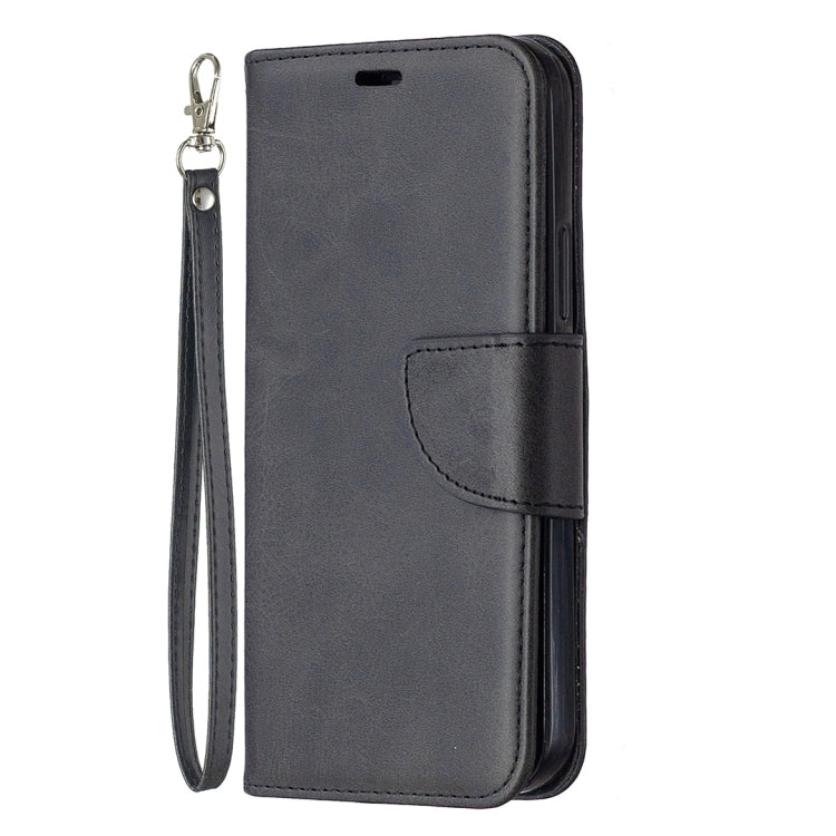 Retro Lambskin Texture ซองหนัง PU พลิกแนวนอนสีบริสุทธิ์สำหรับ iPhone 11 พร้อมตัวยึดและช่องเสียบการ์ดและกระเป๋าสตางค์และเชือกเส้นเล็ก, For iPhone 12 / 12 Pro