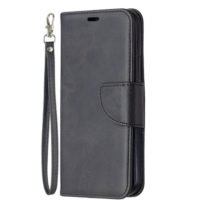 Retro Lambskin Texture ซองหนัง PU พลิกแนวนอนสีบริสุทธิ์สำหรับ iPhone 11 พร้อมตัวยึดและช่องเสียบการ์ดและกระเป๋าสตางค์และเชือกเส้นเล็ก, For iPhone 12 / 12 Pro