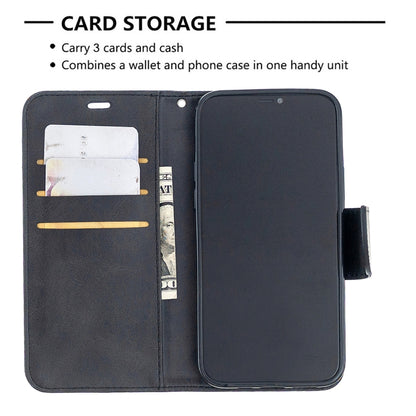 Retro Lambskin Texture ซองหนัง PU พลิกแนวนอนสีบริสุทธิ์สำหรับ iPhone 11 พร้อมตัวยึดและช่องเสียบการ์ดและกระเป๋าสตางค์และเชือกเส้นเล็ก, For iPhone 12 / 12 Pro