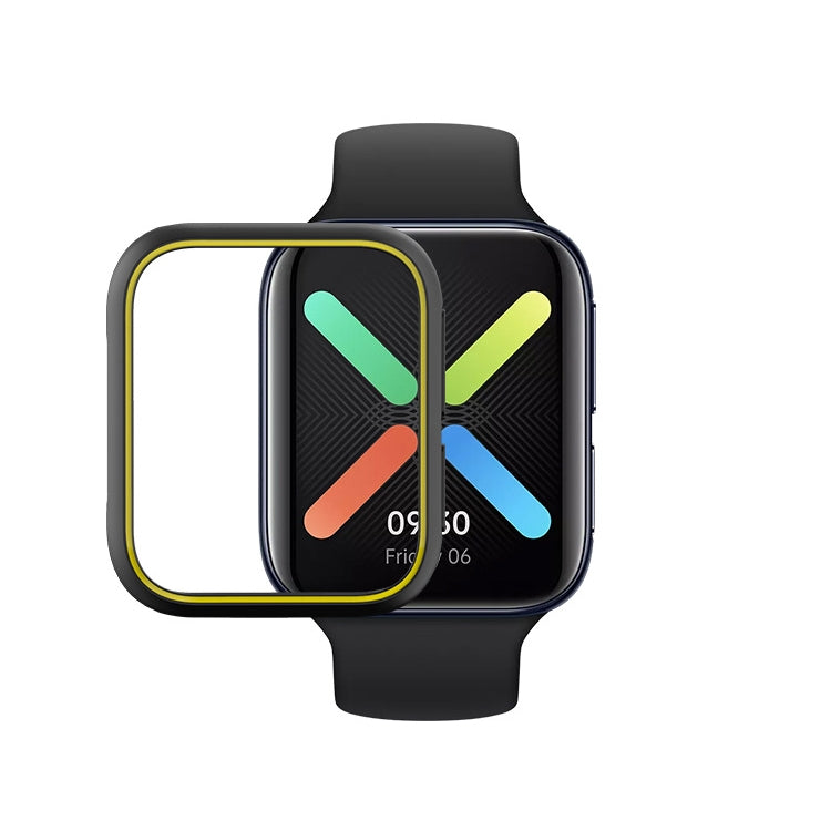 สำหรับ OPPO Watch 46mm Smart Watch เคส TPU, Black+Yellow