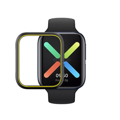 สำหรับ OPPO Watch 46mm Smart Watch เคส TPU, Black+Yellow