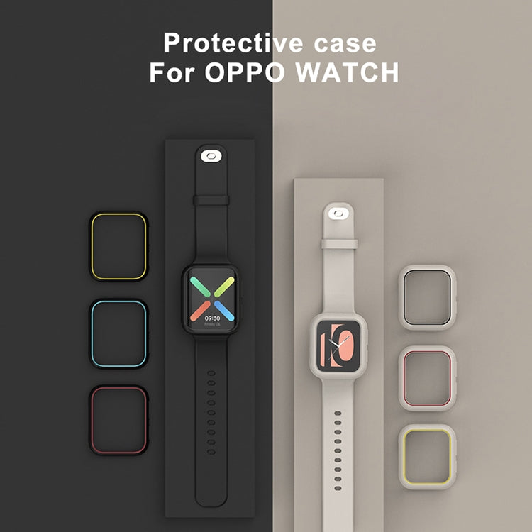 สำหรับ OPPO Watch 46mm Smart Watch เคส TPU, Black+Yellow