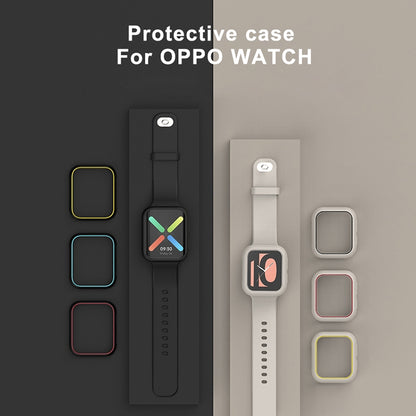 สำหรับ OPPO Watch 46mm Smart Watch เคส TPU, Black+Yellow
