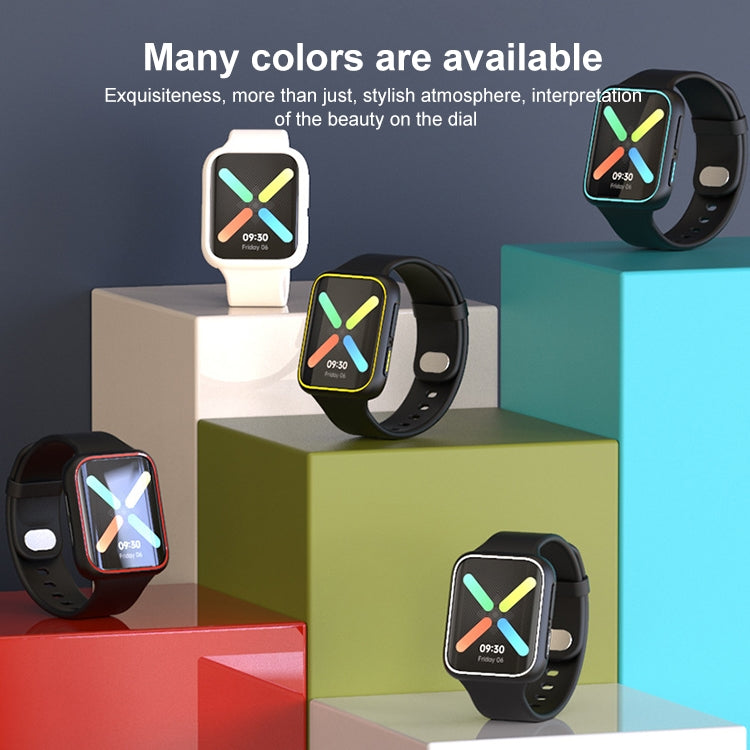 สำหรับ OPPO Watch 46mm Smart Watch เคส TPU, Black+Yellow