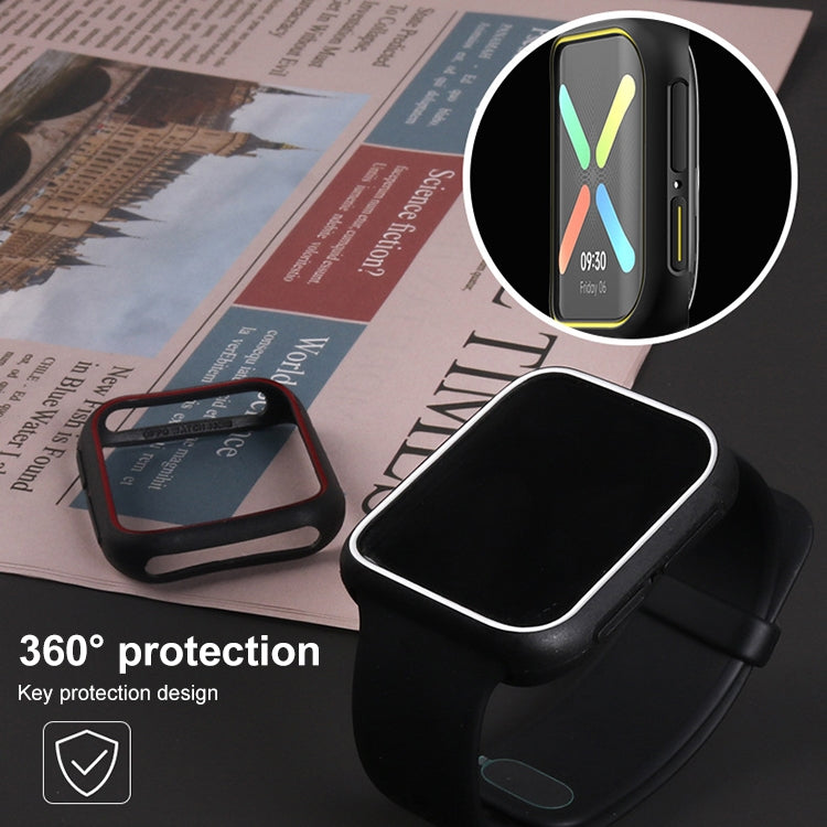 สำหรับ OPPO Watch 46mm Smart Watch เคส TPU, Black+Yellow