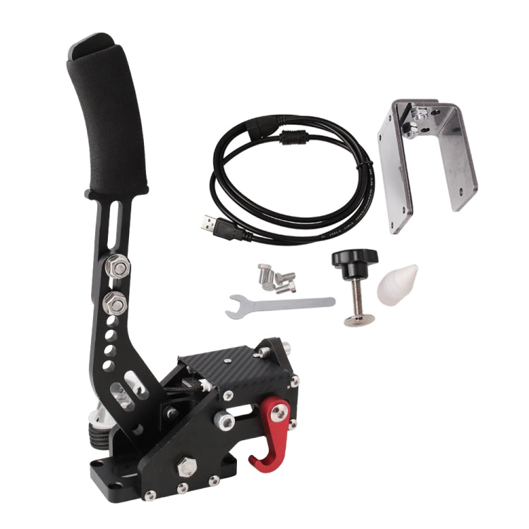 รถ Universal USB แนวนอน Drift Rally Racing Handbrake LEVER Professional GAMING อุปกรณ์ต่อพ่วงสำหรับเกมแข่งรถ G25/27/29 t500, HB031-BK