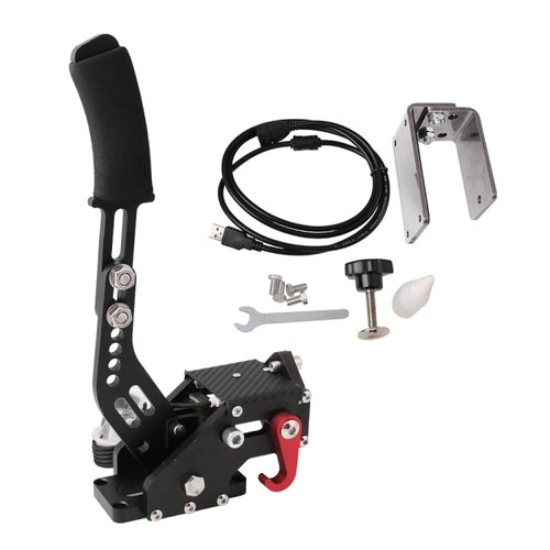 รถ Universal USB แนวนอน Drift Rally Racing Handbrake LEVER Professional GAMING อุปกรณ์ต่อพ่วงสำหรับเกมแข่งรถ G25/27/29 t500, HB031-BK