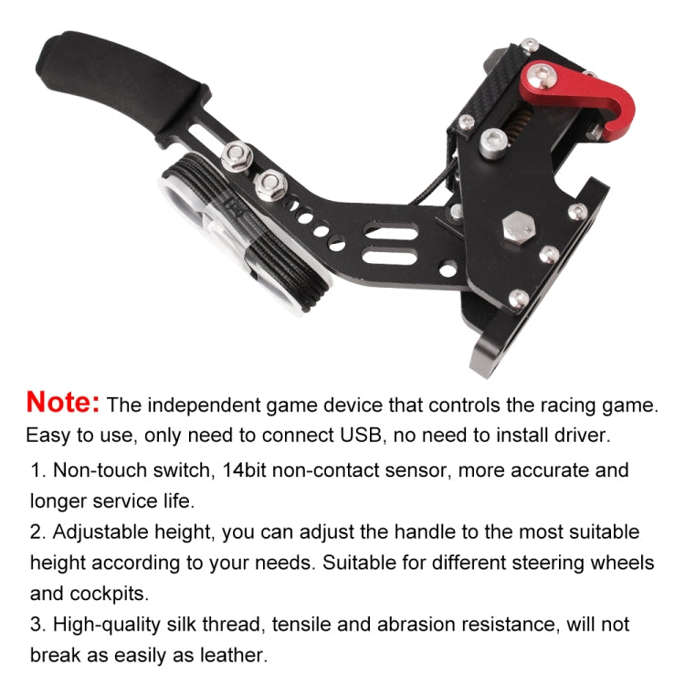 รถ Universal USB แนวนอน Drift Rally Racing Handbrake LEVER Professional GAMING อุปกรณ์ต่อพ่วงสำหรับเกมแข่งรถ G25/27/29 t500, HB031-BK