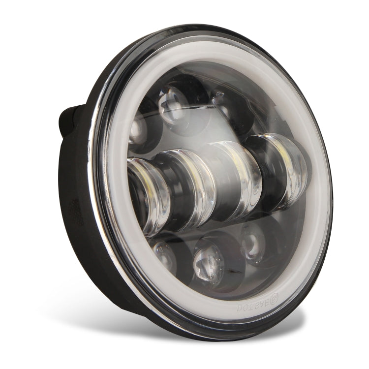 EagleVision DC9-30V 35W 6000K 4000LM 5.75 นิ้วรอบรถจักรยานยนต์ 6LEDs ไฟหน้า Angel Eye สำหรับ Harley-Davidson, 6LEDs