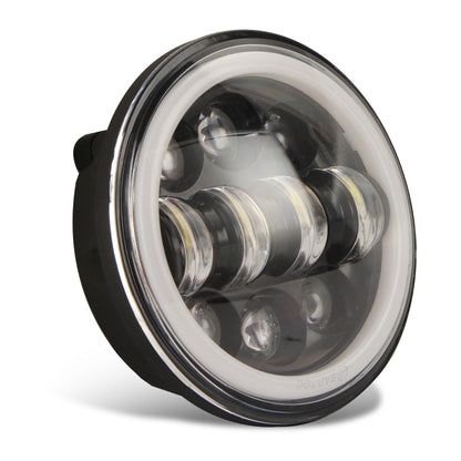 EagleVision DC9-30V 35W 6000K 4000LM 5.75 นิ้วรอบรถจักรยานยนต์ 6LEDs ไฟหน้า Angel Eye สำหรับ Harley-Davidson, 6LEDs
