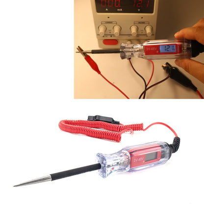เครื่องทดสอบไฟฟ้ารถยนต์จอแสดงผลดิจิตอล 3-48V, Car Electric Tester
