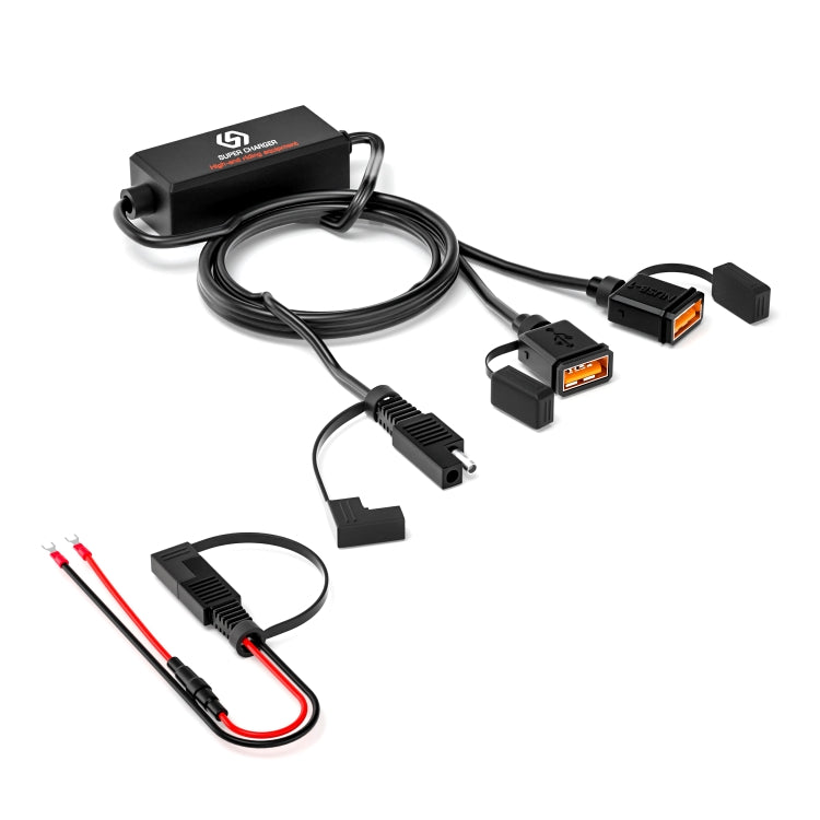 WUPP CS-1186A1 รถจักรยานยนต์ SAE Dual USB Fast Charger Charger, CS-1186A1