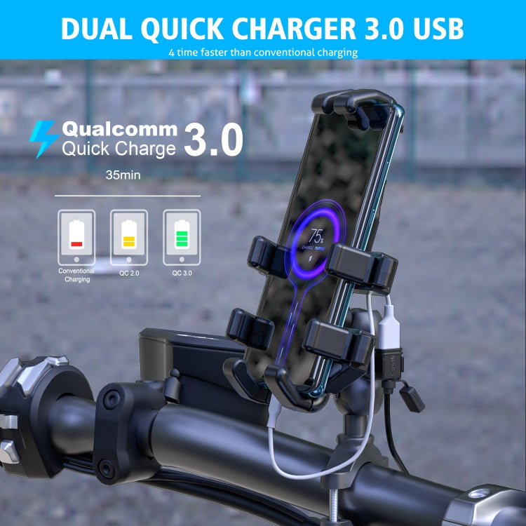 WUPP CS-1186A1 รถจักรยานยนต์ SAE Dual USB Fast Charger Charger, CS-1186A1
