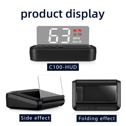 C100 รถ HUD Head-up Display OBD2 รหัสความผิดปกติกำจัด Overspeed / Fault Alarm, C100