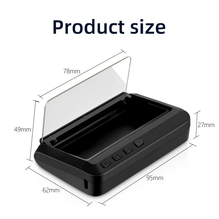 C100 รถ HUD Head-up Display OBD2 รหัสความผิดปกติกำจัด Overspeed / Fault Alarm, C100