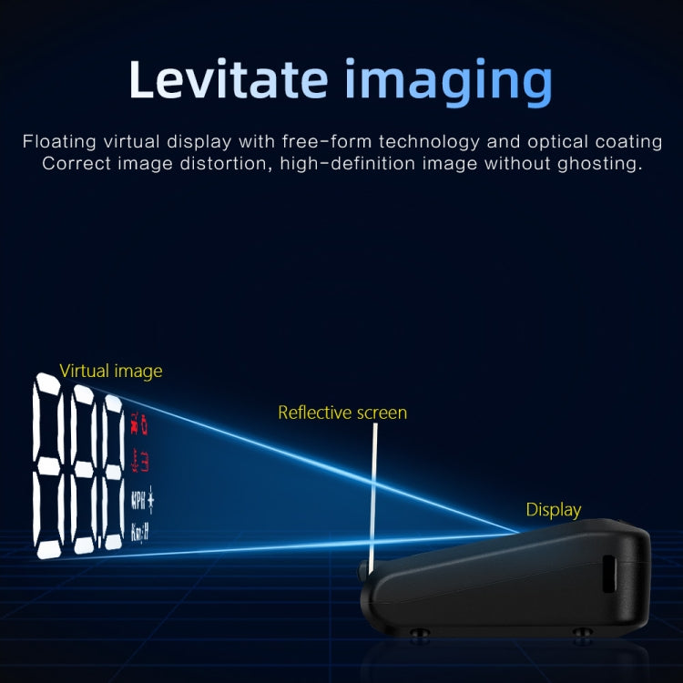 C100 รถ HUD Head-up Display OBD2 รหัสความผิดปกติกำจัด Overspeed / Fault Alarm, C100