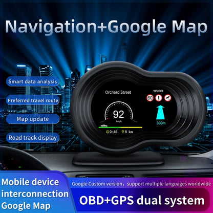 F9 OBD2 + โหมด GPS รถ HUD Head-up Display ความเร็ว/อุณหภูมิน้ำ/จอแสดงผลแรงดันไฟฟ้า, F9 OBD2 GPS