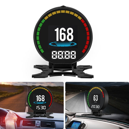 P15 OBD2 รถ HUD Head-up Display อุณหภูมิน้ำ / ความเร็วรถ / แรงดันไฟฟ้า, P15