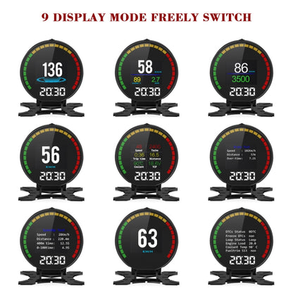 P15 OBD2 รถ HUD Head-up Display อุณหภูมิน้ำ / ความเร็วรถ / แรงดันไฟฟ้า, P15