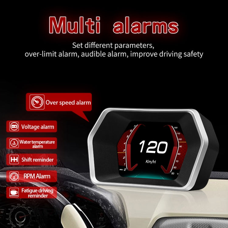 P17 รถ HUD Head-up Display GPS เครื่องวัดความเร็วรถ OBD2 รหัสกำจัดข้อผิดพลาด, P17