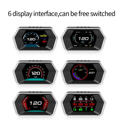 P17 รถ HUD Head-up Display GPS เครื่องวัดความเร็วรถ OBD2 รหัสกำจัดข้อผิดพลาด, P17
