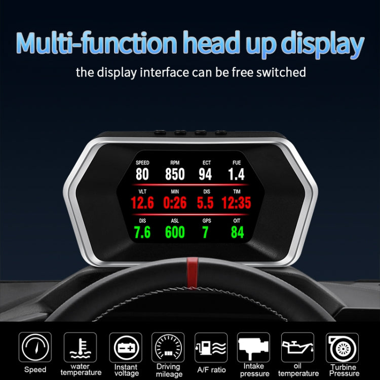 P17 รถ HUD Head-up Display GPS เครื่องวัดความเร็วรถ OBD2 รหัสกำจัดข้อผิดพลาด, P17