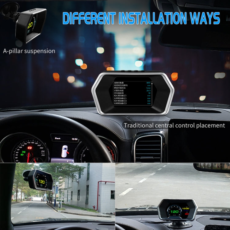 P17 รถ HUD Head-up Display GPS เครื่องวัดความเร็วรถ OBD2 รหัสกำจัดข้อผิดพลาด, P17
