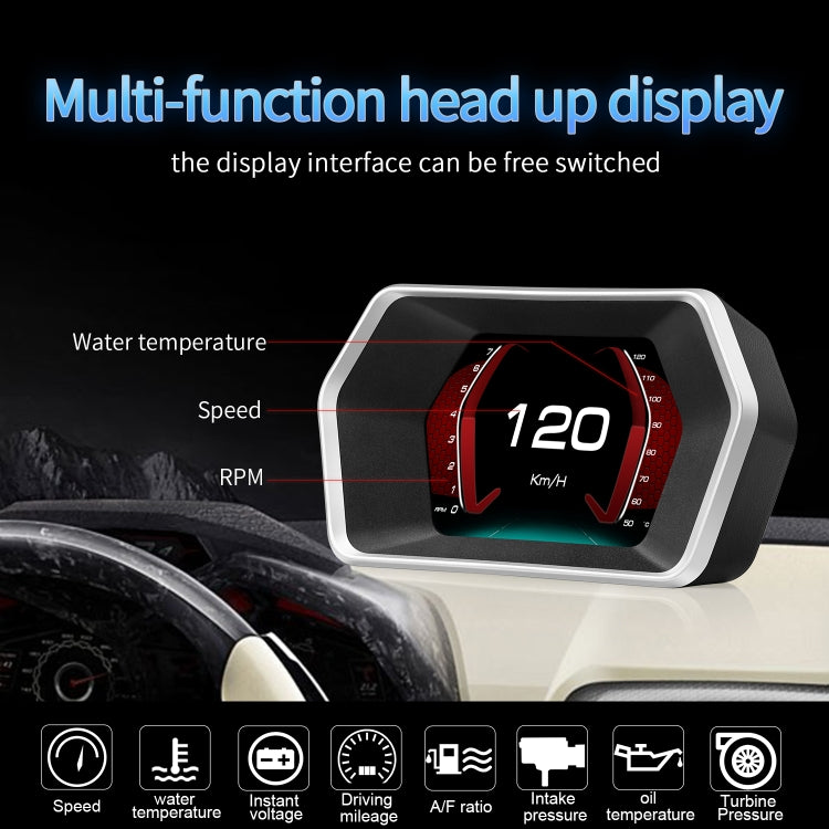 P17 รถ HUD Head-up Display GPS เครื่องวัดความเร็วรถ OBD2 รหัสกำจัดข้อผิดพลาด, P17
