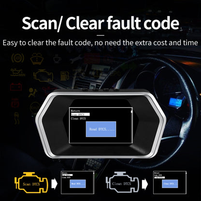 P17 รถ HUD Head-up Display GPS เครื่องวัดความเร็วรถ OBD2 รหัสกำจัดข้อผิดพลาด, P17