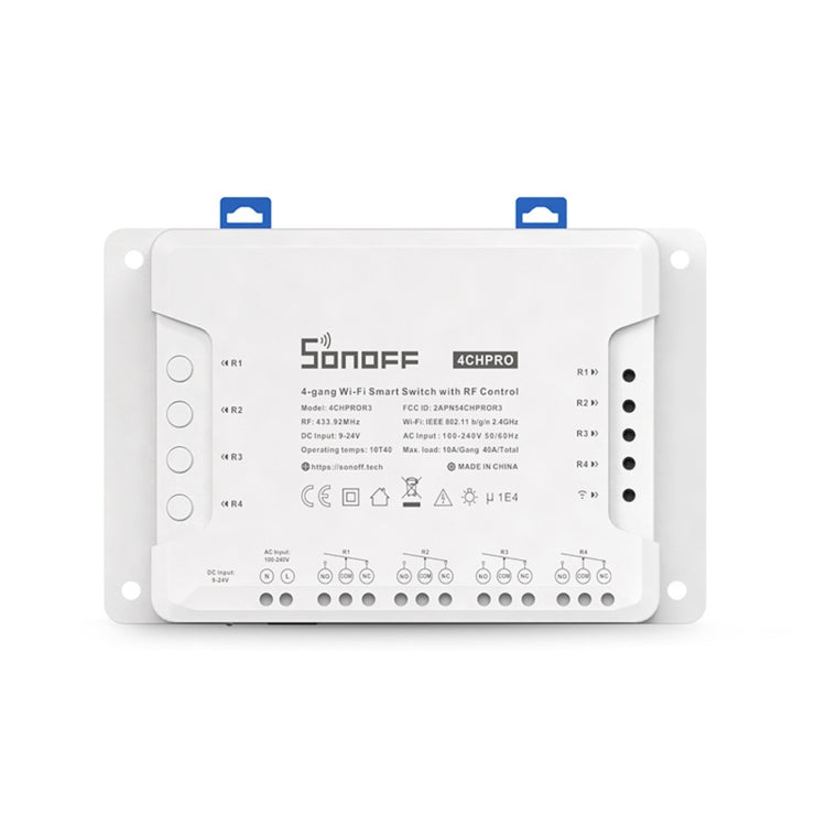 Sonoff 4CHPROR3 โทรศัพท์มือถือสมาร์ทโฮมสวิตช์ตัวควบคุมสี่ทิศทางรองรับการควบคุมระยะไกล