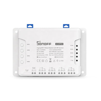 Sonoff 4CHPROR3 โทรศัพท์มือถือสมาร์ทโฮมสวิตช์ตัวควบคุมสี่ทิศทางรองรับการควบคุมระยะไกล