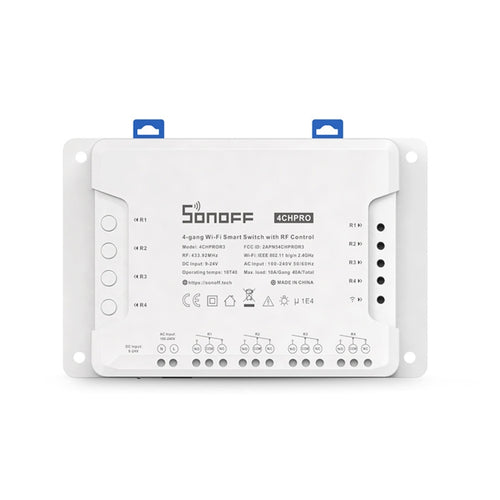 Sonoff 4CHPROR3 โทรศัพท์มือถือสมาร์ทโฮมสวิตช์ตัวควบคุมสี่ทิศทางรองรับการควบคุมระยะไกล