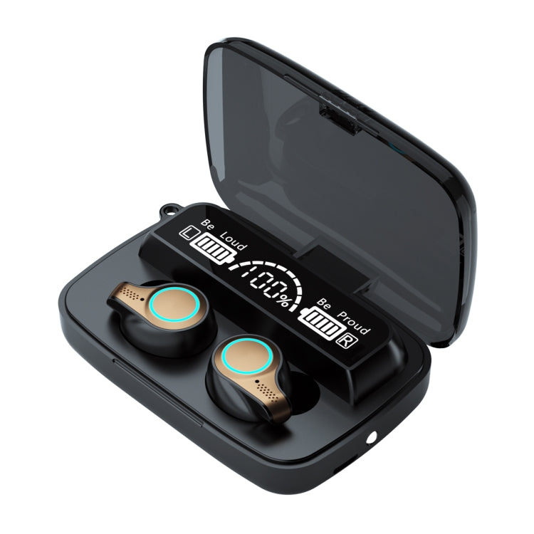 M18 บลูทูธ 5.1 จอแสดงผล LED กันน้ำไร้สาย Bluetooth หูฟังพร้อมกล่องชาร์จ, M18