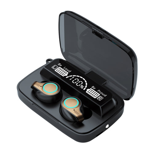 M18 บลูทูธ 5.1 จอแสดงผล LED กันน้ำไร้สาย Bluetooth หูฟังพร้อมกล่องชาร์จ, M18
