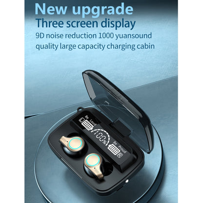 M18 บลูทูธ 5.1 จอแสดงผล LED กันน้ำไร้สาย Bluetooth หูฟังพร้อมกล่องชาร์จ, M18