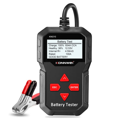 KONNWEI KW210 รถแบตเตอรี่ทดสอบแบตเตอรี่ความจุความต้านทานแบตเตอรี่เครื่องตรวจจับ, KW210