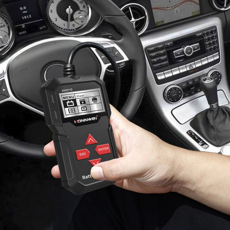 KONNWEI KW210 รถแบตเตอรี่ทดสอบแบตเตอรี่ความจุความต้านทานแบตเตอรี่เครื่องตรวจจับ, KW210
