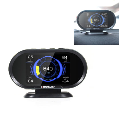 KONNWEI KW206 2 in 1 OBDII / EOBD12V เครื่องสแกนข้อบกพร่องในรถยนต์ + จอ LCD ขนาด 3.5 นิ้ว, KW206