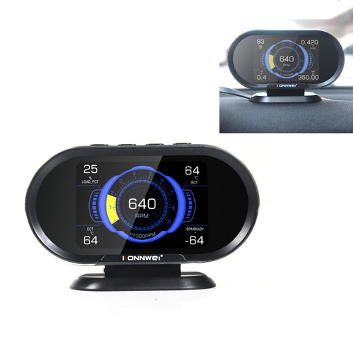 KONNWEI KW206 2 in 1 OBDII / EOBD12V เครื่องสแกนข้อบกพร่องในรถยนต์ + จอ LCD ขนาด 3.5 นิ้ว, KW206