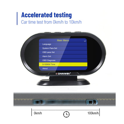 KONNWEI KW206 2 in 1 OBDII / EOBD12V เครื่องสแกนข้อบกพร่องในรถยนต์ + จอ LCD ขนาด 3.5 นิ้ว, KW206